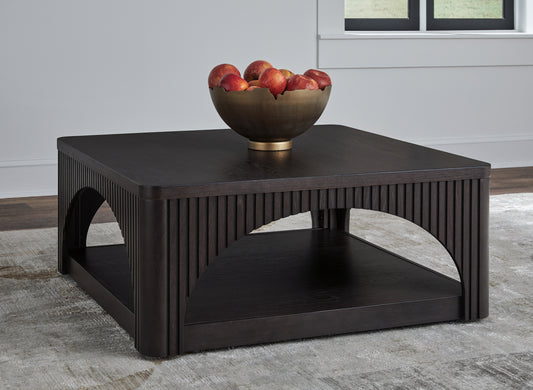 Bradenton Furniture Outlet - Ashley Furniture - Yellink Coffee Table - Square Cocktail Table / Black - T760-8