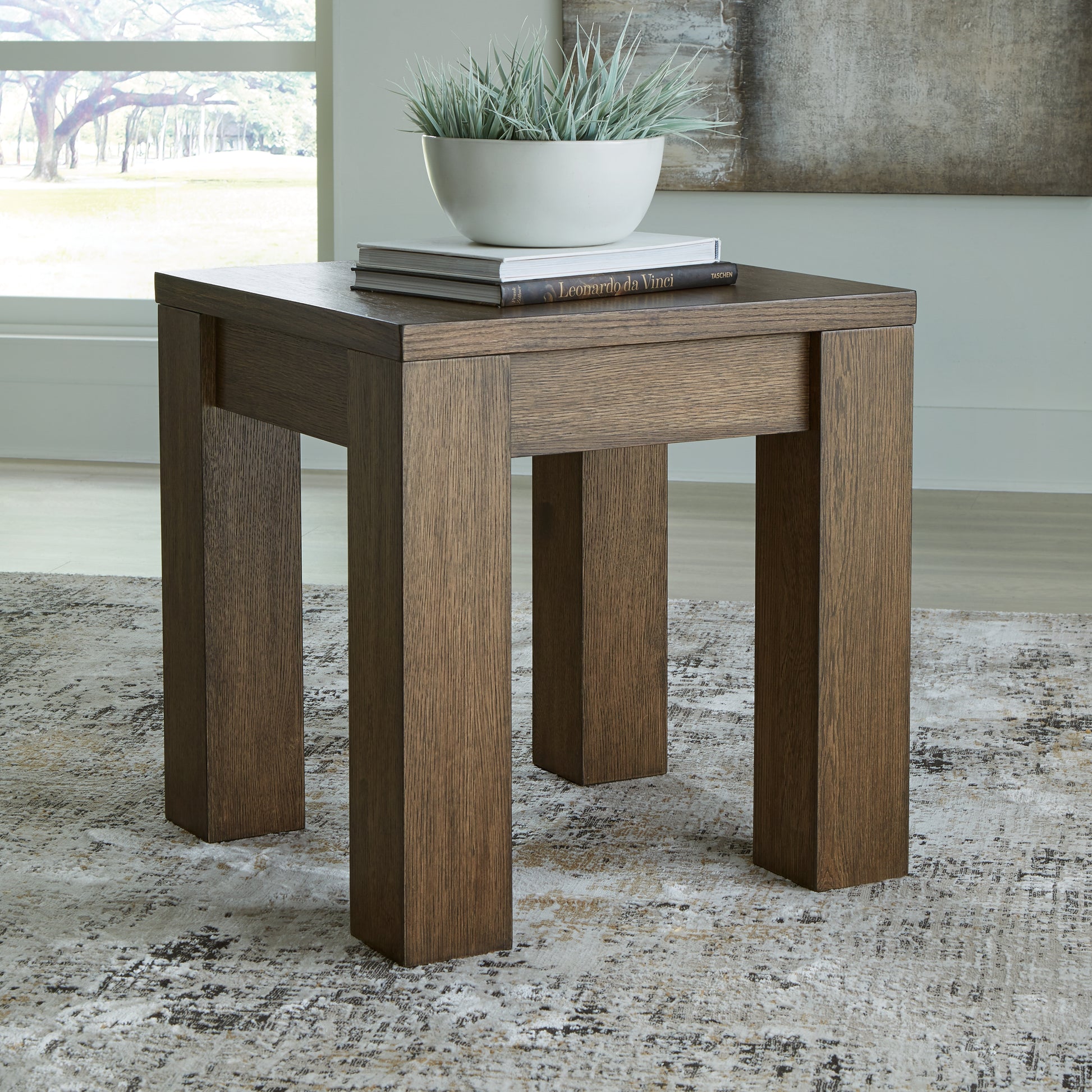 Bradenton Furniture Outlet - Ashley Furniture - Rosswain End Table - Square End Table / Warm Brown - T763-2