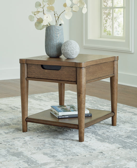Bradenton Furniture Outlet - Ashley Furniture - Roanhowe End Table - Rectangular End Table / Brown - T769-3