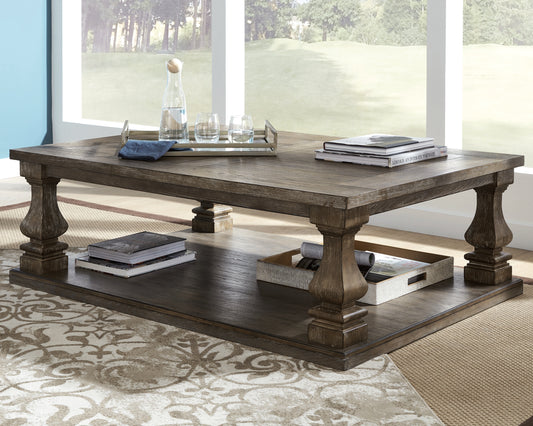 Bradenton Furniture Outlet - Ashley Furniture - Johnelle Coffee Table - Rectangular Cocktail Table / Gray - T776-1