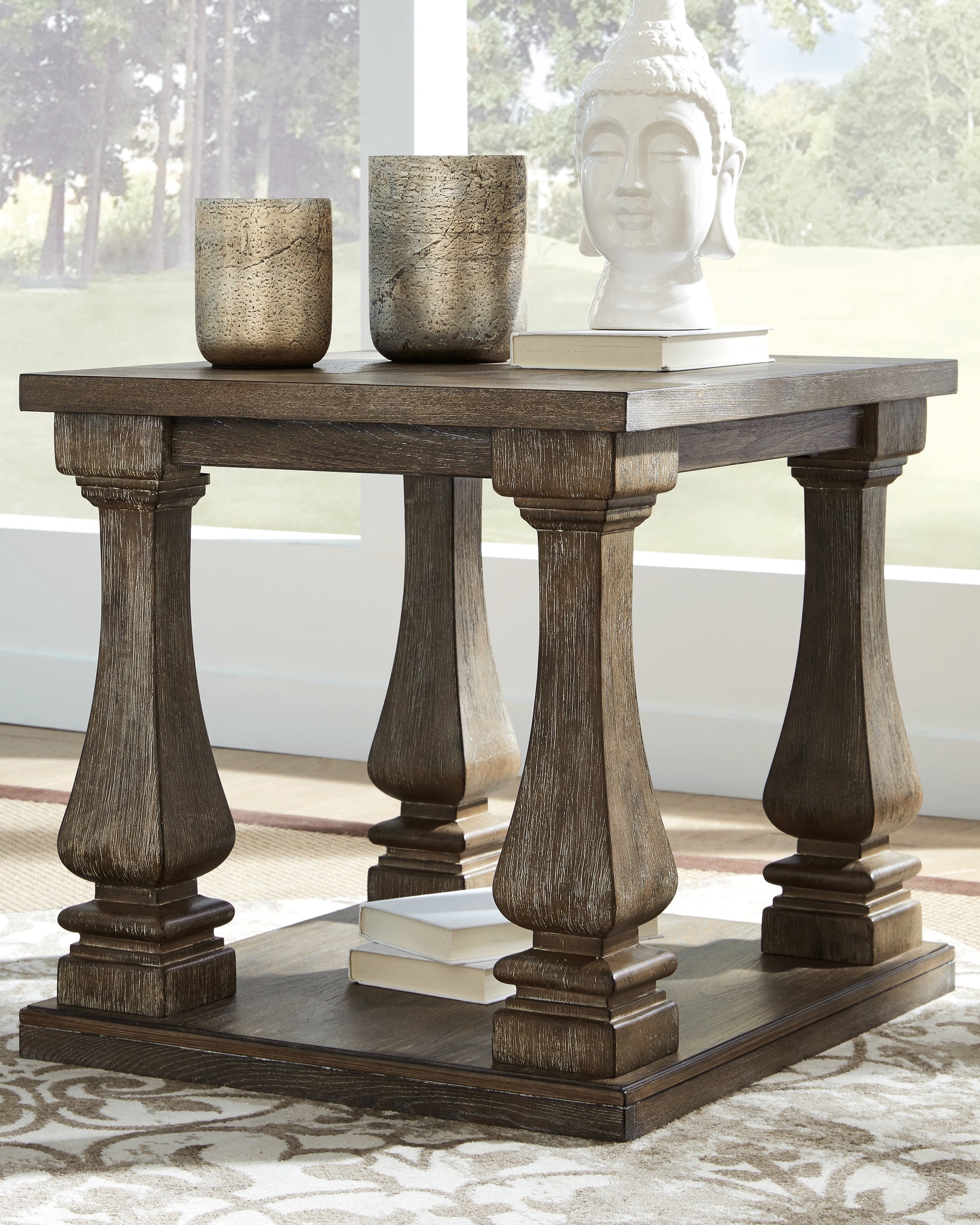 Bradenton Furniture Outlet - Ashley Furniture - Johnelle End Table - Rectangular End Table / Gray - T776-3