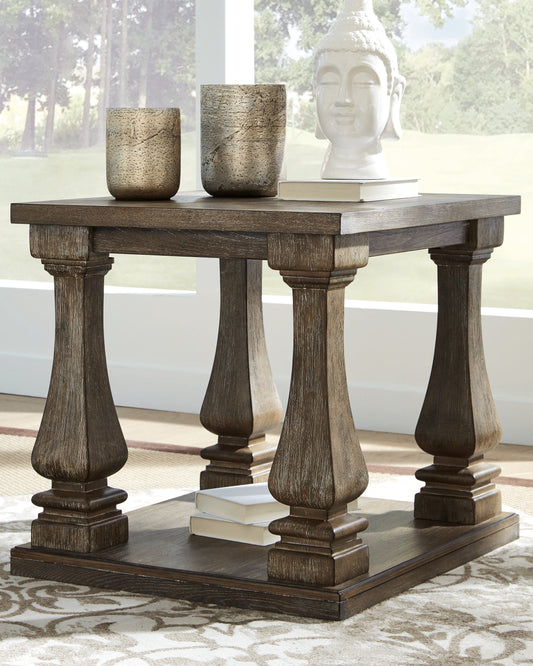 Bradenton Furniture Outlet - Ashley Furniture - Johnelle End Table - Rectangular End Table / Gray - T776-3