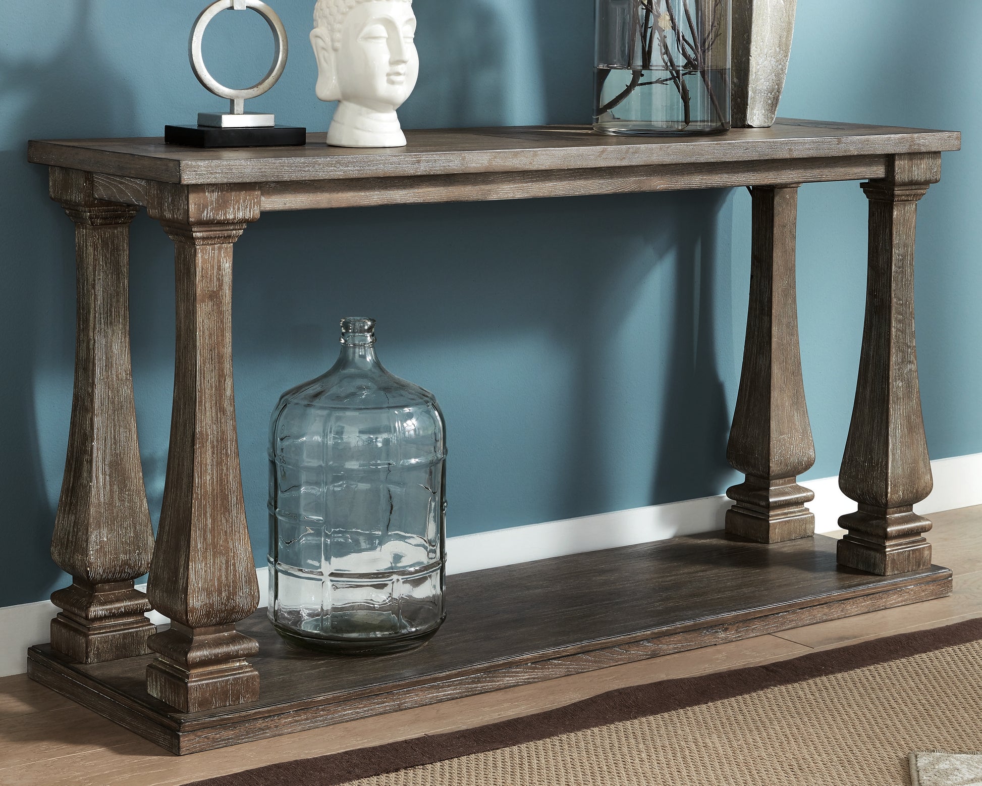 Bradenton Furniture Outlet - Ashley Furniture - Johnelle Sofa Table - Sofa Table / Gray - T776-4