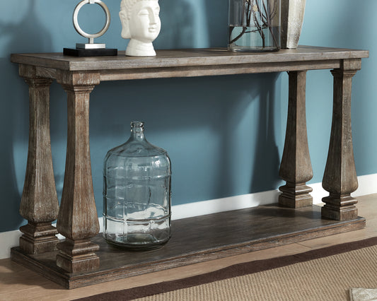 Bradenton Furniture Outlet - Ashley Furniture - Johnelle Sofa Table - Sofa Table / Gray - T776-4