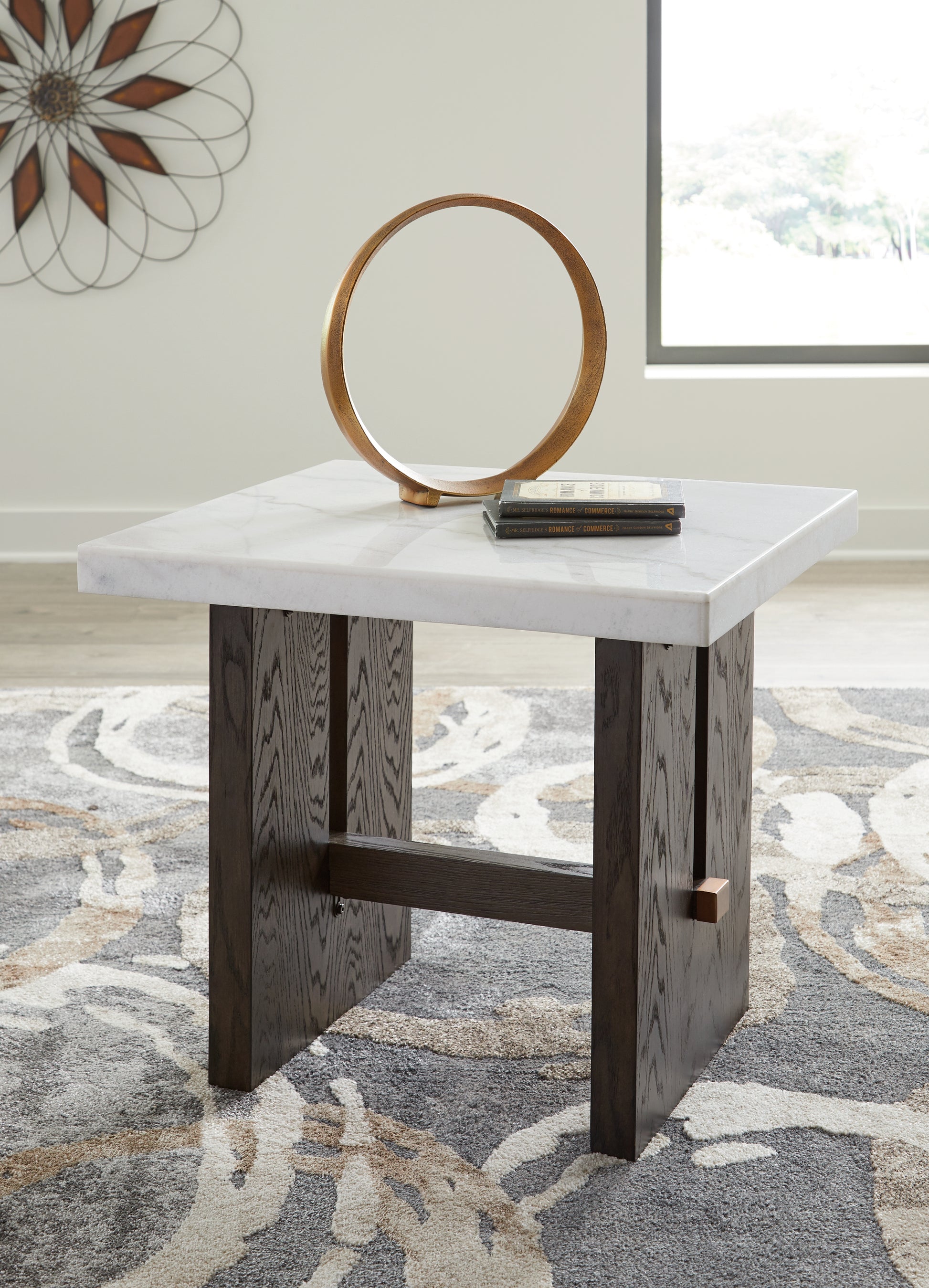 Bradenton Furniture Outlet - Ashley Furniture - Burkhaus End Table - Rectangular End Table / White/Dark Brown - T779-3