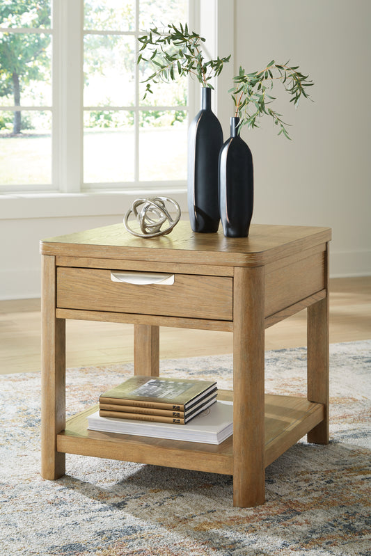 Bradenton Furniture Outlet - Ashley Furniture - Rencott End Table - Rectangular End Table / Light Brown - T781-3