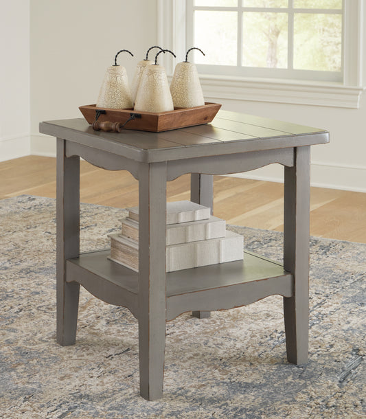 Bradenton Furniture Outlet - Ashley Furniture - Charina End Table - Square End Table / Antique Gray - T784-2