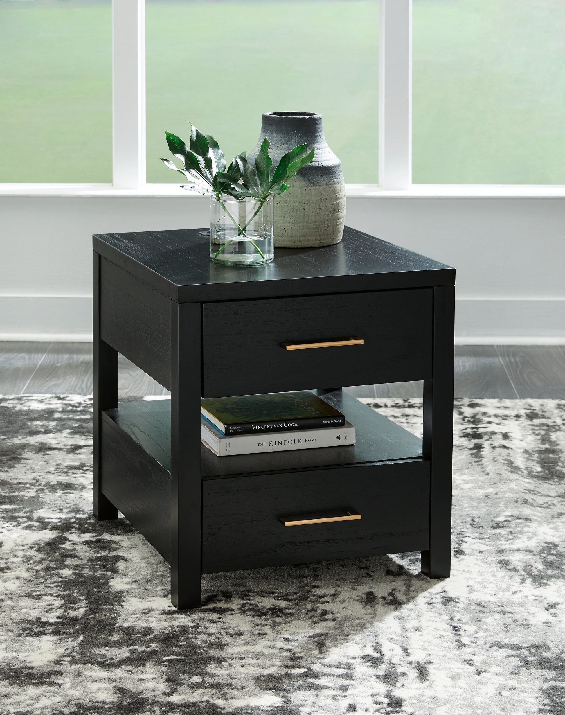 Bradenton Furniture Outlet - Ashley Furniture - Winbardi End Table - Rectangular End Table / Black - T786-3