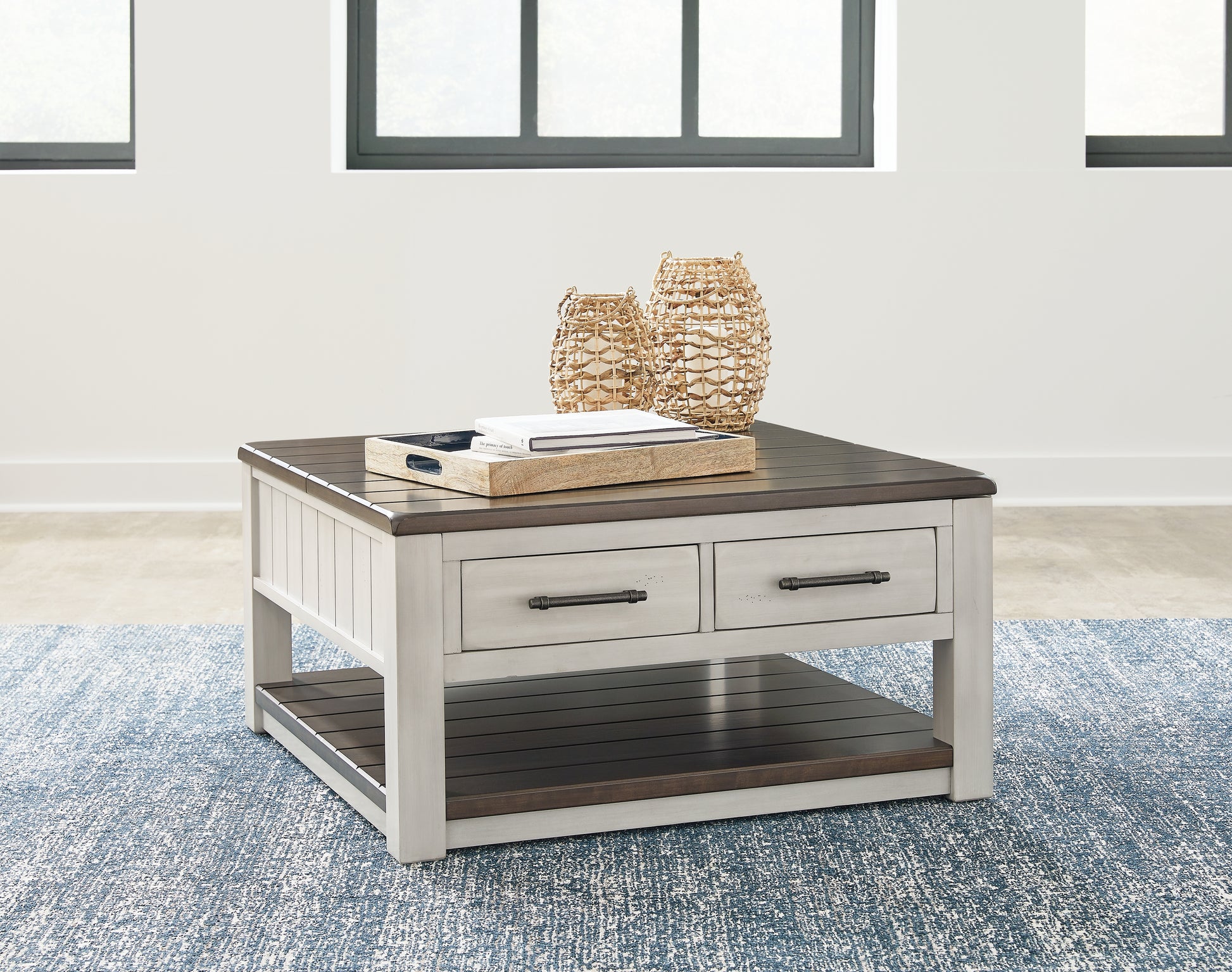 Bradenton Furniture Outlet - Ashley Furniture - Darborn Lift-Top Coffee Table - Lift Top Cocktail Table / Gray/Brown - T796-00
