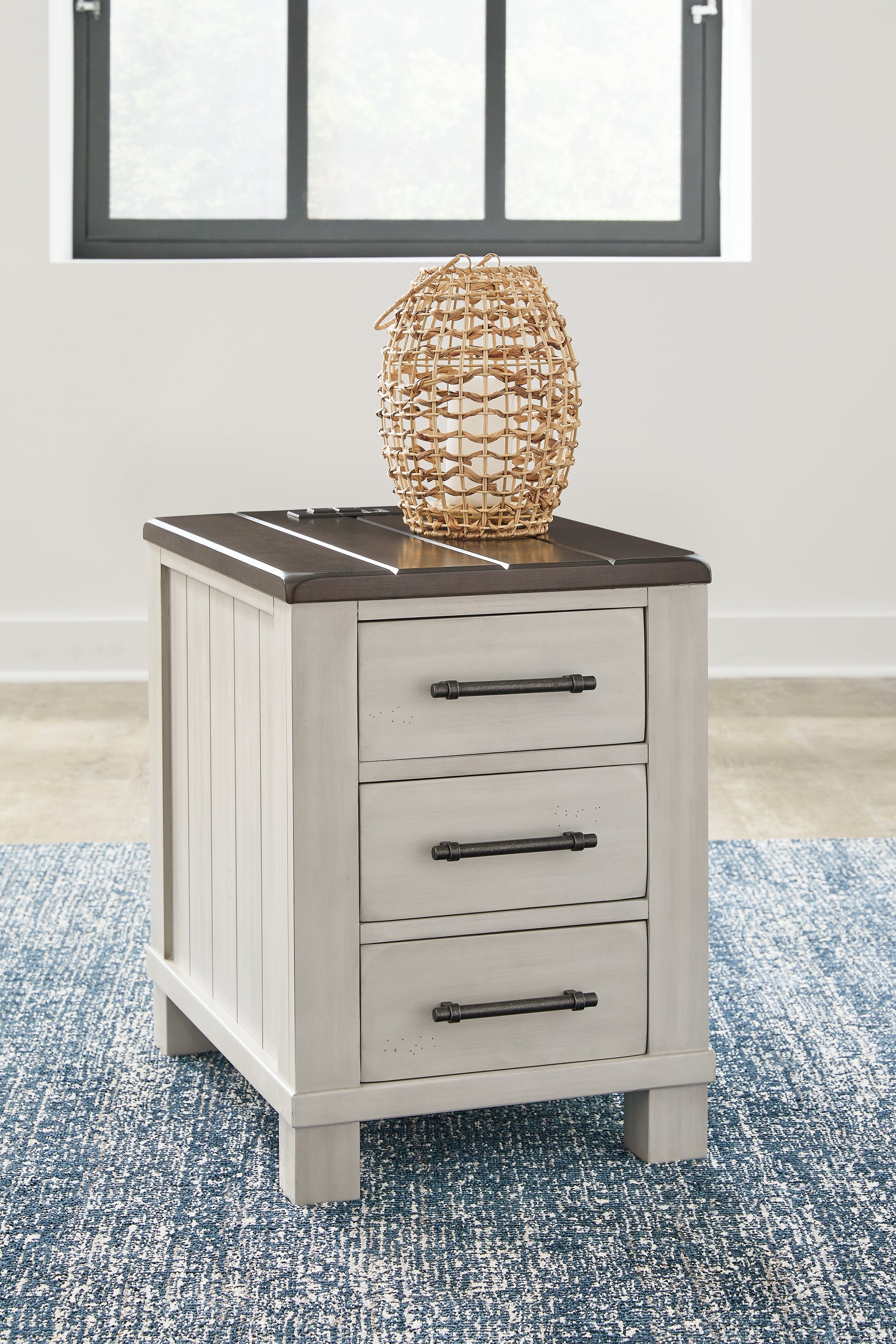 Bradenton Furniture Outlet - Ashley Furniture - Darborn Chairside End Table - Chair Side End Table / Gray/Brown - T796-7
