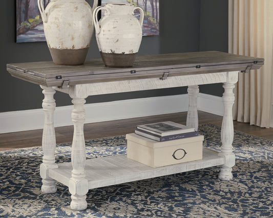 Bradenton Furniture Outlet - Ashley Furniture - Havalance Sofa/Console Table - Flip Top Sofa Table / Gray/White - T814-4