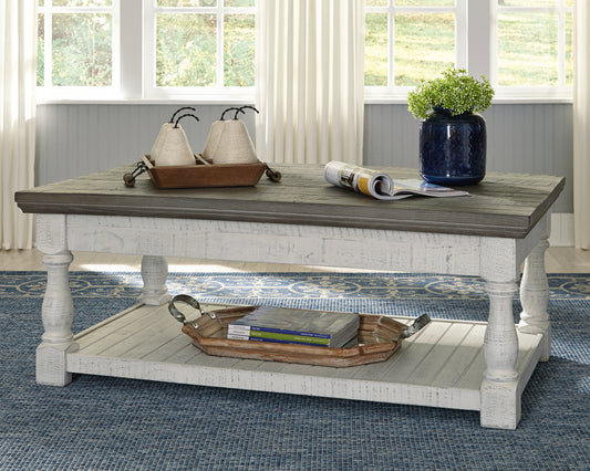 Bradenton Furniture Outlet - Ashley Furniture - Havalance Lift-Top Coffee Table - Lift Top Cocktail Table / White/Gray - T994-20
