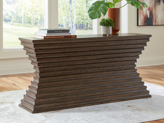 Bradenton Furniture Outlet - Ashley Furniture - Hannodream Sofa Table - Sofa Table / Warm Brown - T821-4