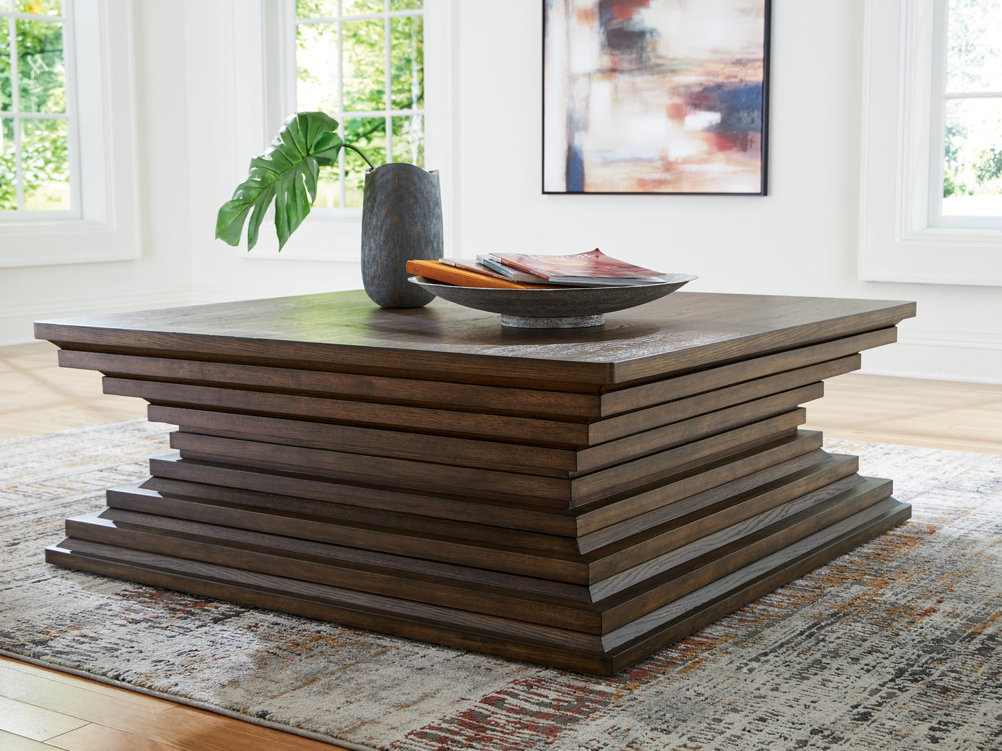 Bradenton Furniture Outlet - Ashley Furniture - Hannodream Coffee Table - Square Cocktail Table / Warm Brown - T821-8