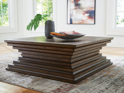Bradenton Furniture Outlet - Ashley Furniture - Hannodream Coffee Table - Square Cocktail Table / Warm Brown - T821-8