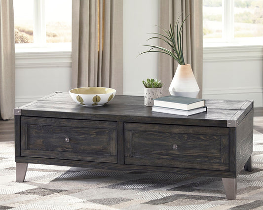 Bradenton Furniture Outlet - Ashley Furniture - Todoe Coffee Table with Lift Top - Lift Top Cocktail Table / Dark Gray - T901-9