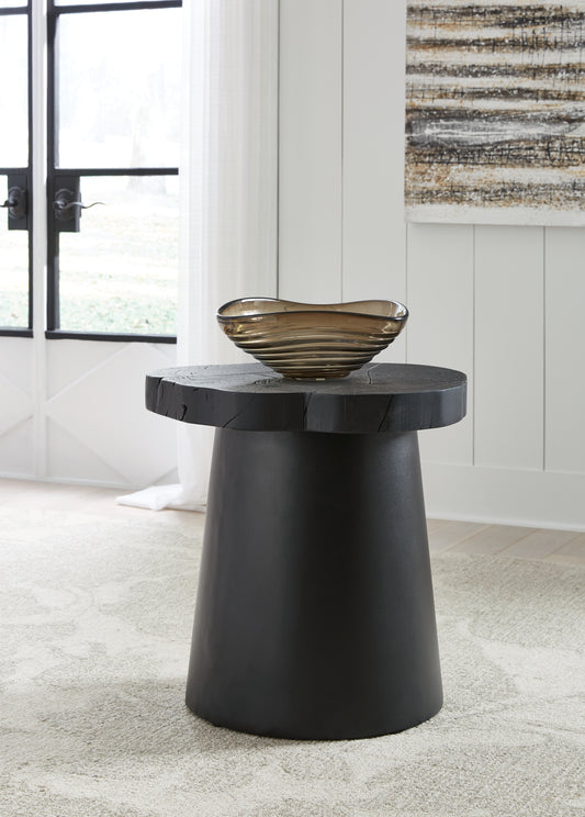 Bradenton Furniture Outlet - Ashley Furniture - Wimbell End Table - Round End Table / Black - T970-6