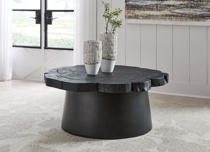 Bradenton Furniture Outlet - Ashley Furniture - Wimbell Coffee Table - Round Cocktail Table / Black - T970-8