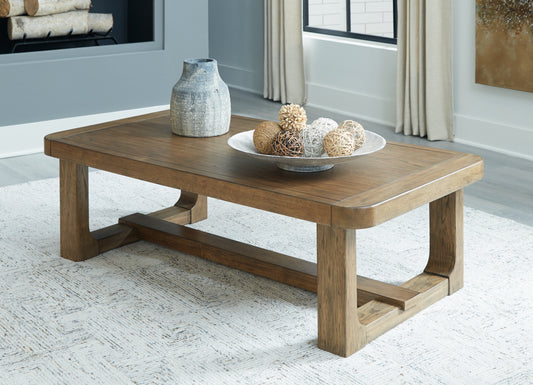 Bradenton Furniture Outlet - Ashley Furniture - Cabalynn Coffee Table - Rectangular Cocktail Table / Light Brown - T974-1