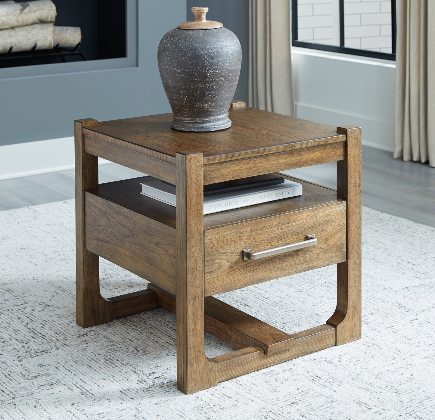 Bradenton Furniture Outlet - Ashley Furniture - Cabalynn End Table - Square End Table / Light Brown - T974-2