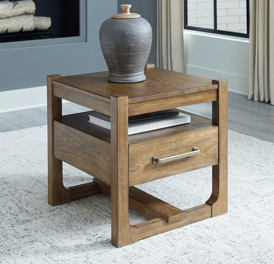 Bradenton Furniture Outlet - Ashley Furniture - Cabalynn End Table - Square End Table / Light Brown - T974-2