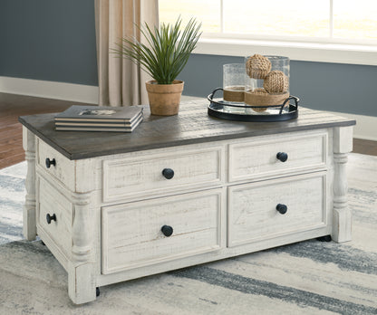 Bradenton Furniture Outlet - Ashley Furniture - Havalance Lift-Top Coffee Table - Lift Top Cocktail Table / White/Gray - T994-20