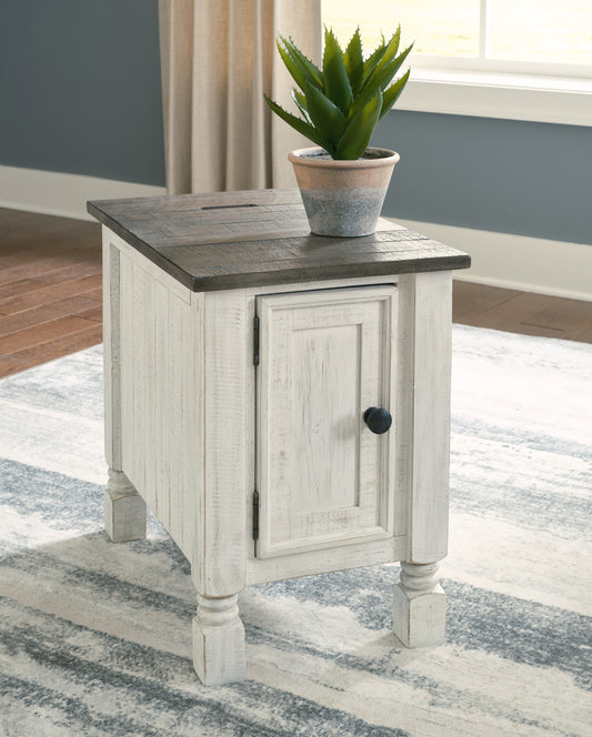 Bradenton Furniture Outlet - Ashley Furniture - Havalance Chairside End Table - Chair Side End Table / White/Gray - T994-7