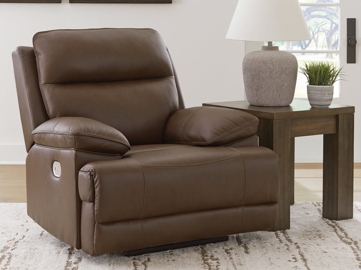Bradenton Furniture Outlet - Ashley Furniture - VonRyan Living Room - PWR REC Loveseat/CON/ADJ HDRST / Tobacco - U1040018