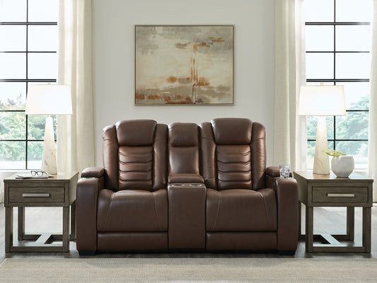 Bradenton Furniture Outlet - Ashley Furniture - High Impact Living Room - PWR REC Loveseat/CON/ADJ HDRST / Tobacco - U1060118