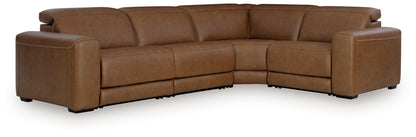 Bradenton Furniture Outlet - Ashley Furniture - Magic Man Sectional - 4-Piece Power Reclining Sectional / Caramel - PCU10700S11