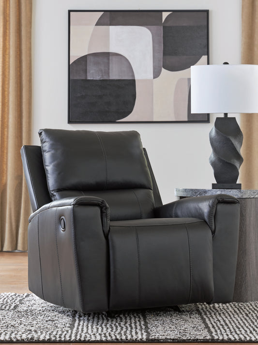 Bradenton Furniture Outlet - Ashley Furniture - Glossmore Living Room - DBL Rec Loveseat w/Console / Black - PCU1170094