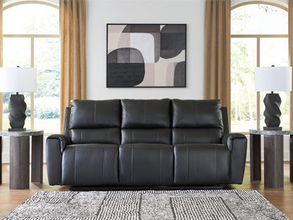 Bradenton Furniture Outlet - Ashley Furniture - Glossmore Living Room - Reclining Sofa / Black - PCU1170088