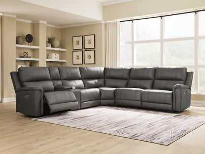 Bradenton Furniture Outlet - Ashley Furniture - Bleckley Sectional - 6-Piece Power Reclining Sectional / Anchor - PCU12000S5