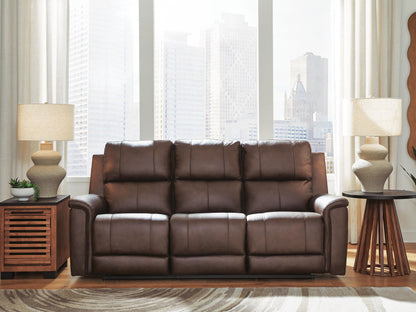 Bradenton Furniture Outlet - Ashley Furniture - Bleckley Living Room - PWR REC Sofa with ADJ Headrest / Espresso - PCU1200115