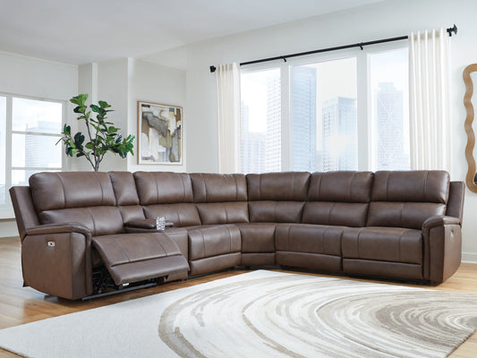Bradenton Furniture Outlet - Ashley Furniture - Bleckley Sectional - 6-Piece Power Reclining Sectional / Espresso - PCU12001S5