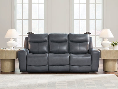 Bradenton Furniture Outlet - Ashley Furniture - Next Move Living Room - PWR REC Loveseat/CON/ADJ HDRST / Mahogany - PCU1210218