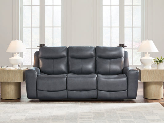 Bradenton Furniture Outlet - Ashley Furniture - Next Move Living Room - PWR REC Loveseat/CON/ADJ HDRST / Mahogany - PCU1210218