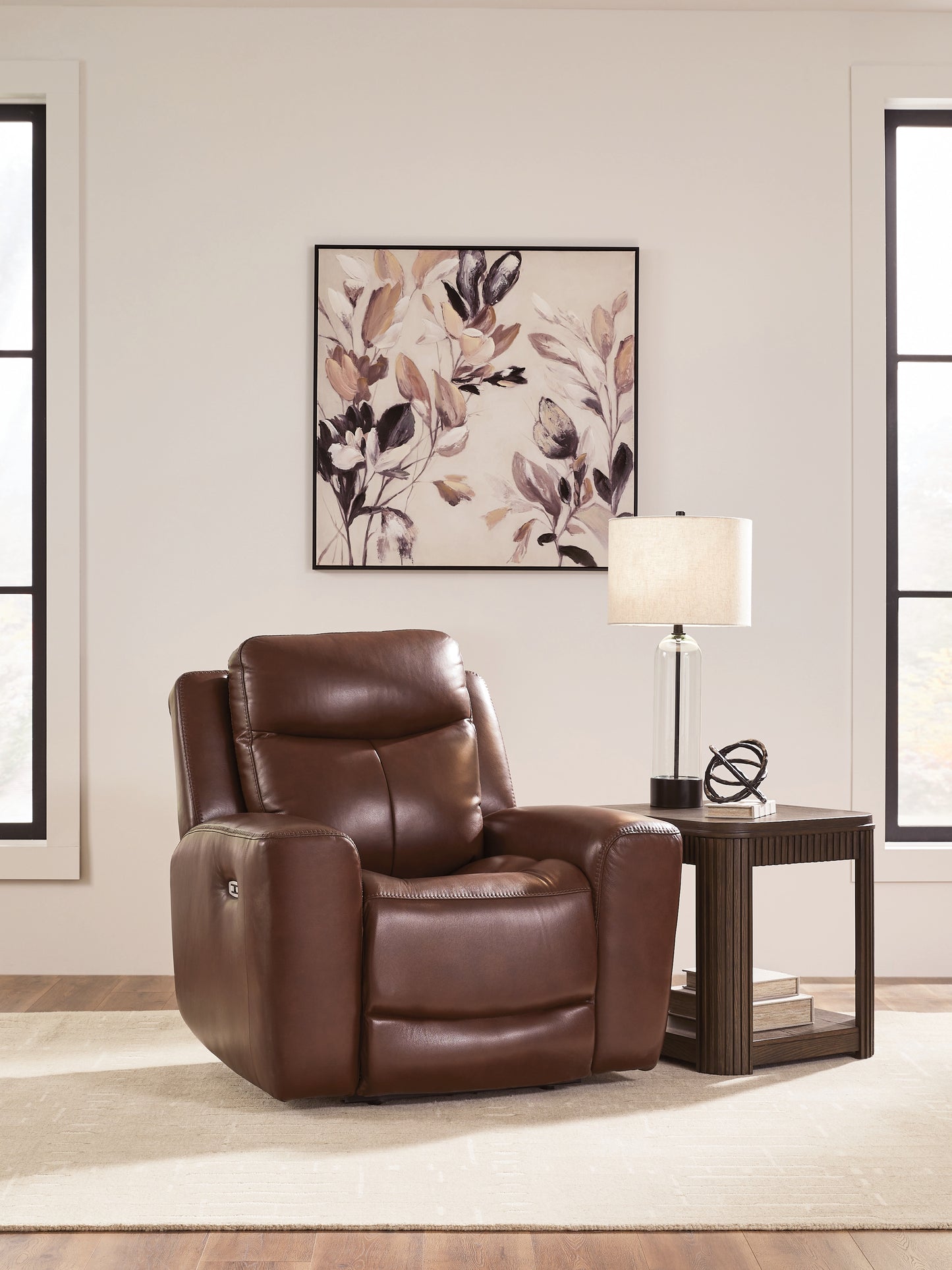 Bradenton Furniture Outlet - Ashley Furniture - Next Move Living Room - PWR Recliner/ADJ Headrest / Mahogany - PCU1210213