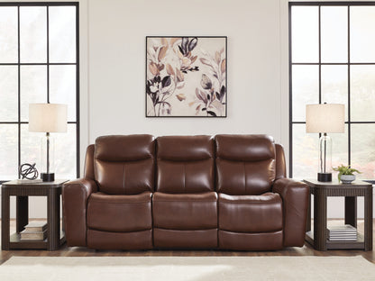 Bradenton Furniture Outlet - Ashley Furniture - Next Move Living Room - PWR REC Sofa with ADJ Headrest / Mahogany - PCU1210215