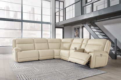 Bradenton Furniture Outlet - Ashley Furniture - Double Deal Sectional - 6-Piece Power Reclining Sectional / Almond - U13001S1