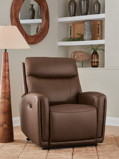 Bradenton Furniture Outlet - Ashley Furniture - Pincara Living Room - PWR AutoGlide REC/ADJ Headrest / Umber - PCU1380242