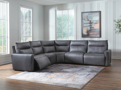 Bradenton Furniture Outlet - Ashley Furniture - ModZ Sectional - 5-Piece Power Reclining Sectional / Blue - U14001S6