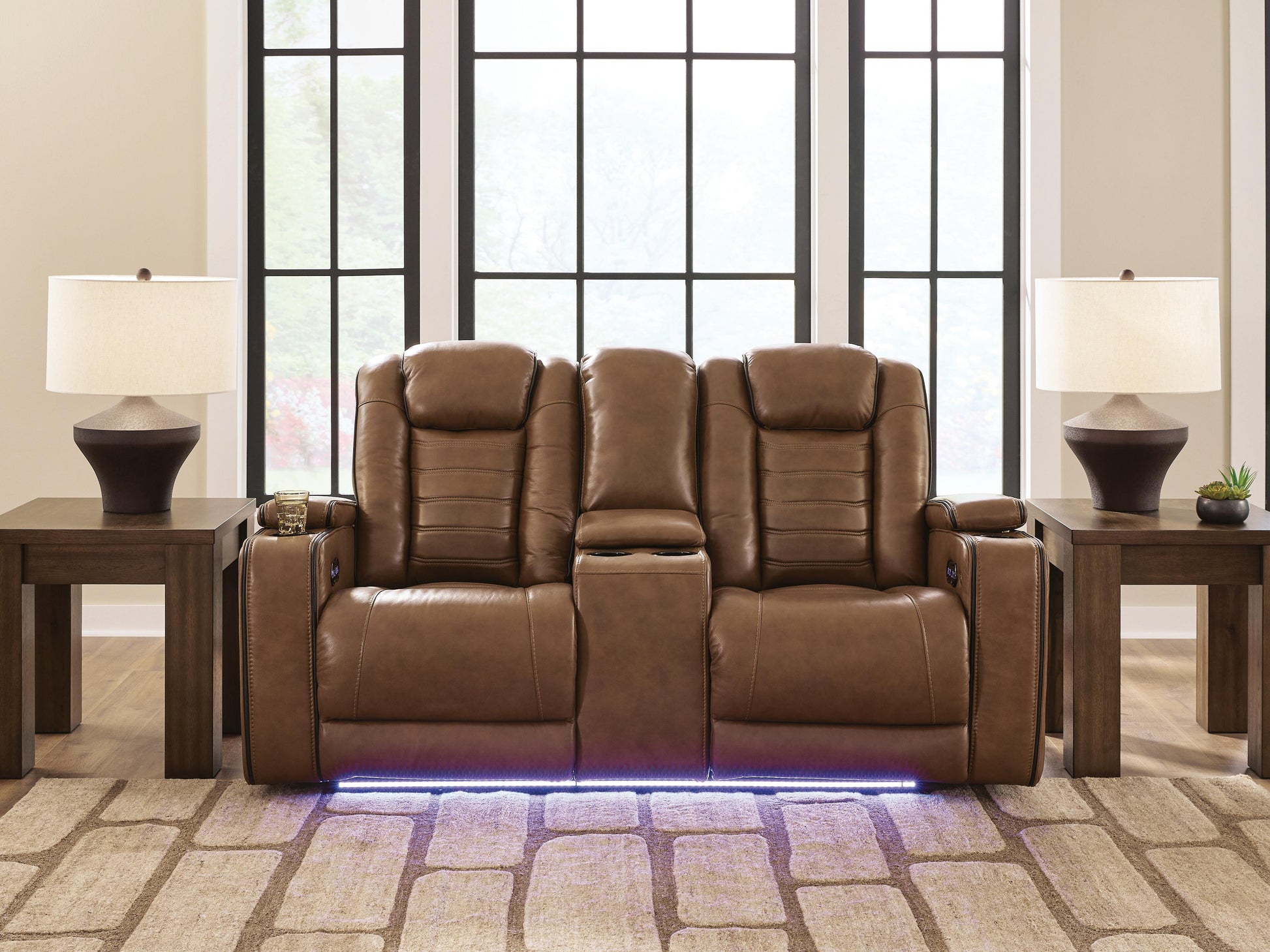 Bradenton Furniture Outlet - Ashley Furniture - Gruaro Living Room - PWR REC Loveseat/CON/ADJ HDRST - PCU1420018