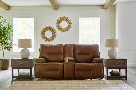Bradenton Furniture Outlet - Ashley Furniture - Francesca Living Room - PWR REC Loveseat/CON/ADJ HDRST / Auburn - U2570518