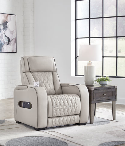 Bradenton Furniture Outlet - Ashley Furniture - Boyington Living Room - PWR Recliner/ADJ Headrest / Gray - U2710513