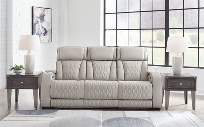 Bradenton Furniture Outlet - Ashley Furniture - Boyington Living Room - PWR REC Sofa with ADJ Headrest / Gray - U2710515