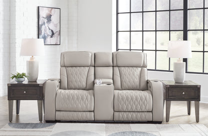 Bradenton Furniture Outlet - Ashley Furniture - Boyington Living Room - PWR REC Loveseat/CON/ADJ HDRST / Gray - U2710518