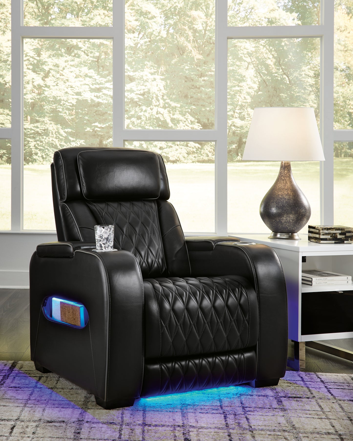 Bradenton Furniture Outlet - Ashley Furniture - Boyington Living Room - PWR Recliner/ADJ Headrest / Black - U2710613
