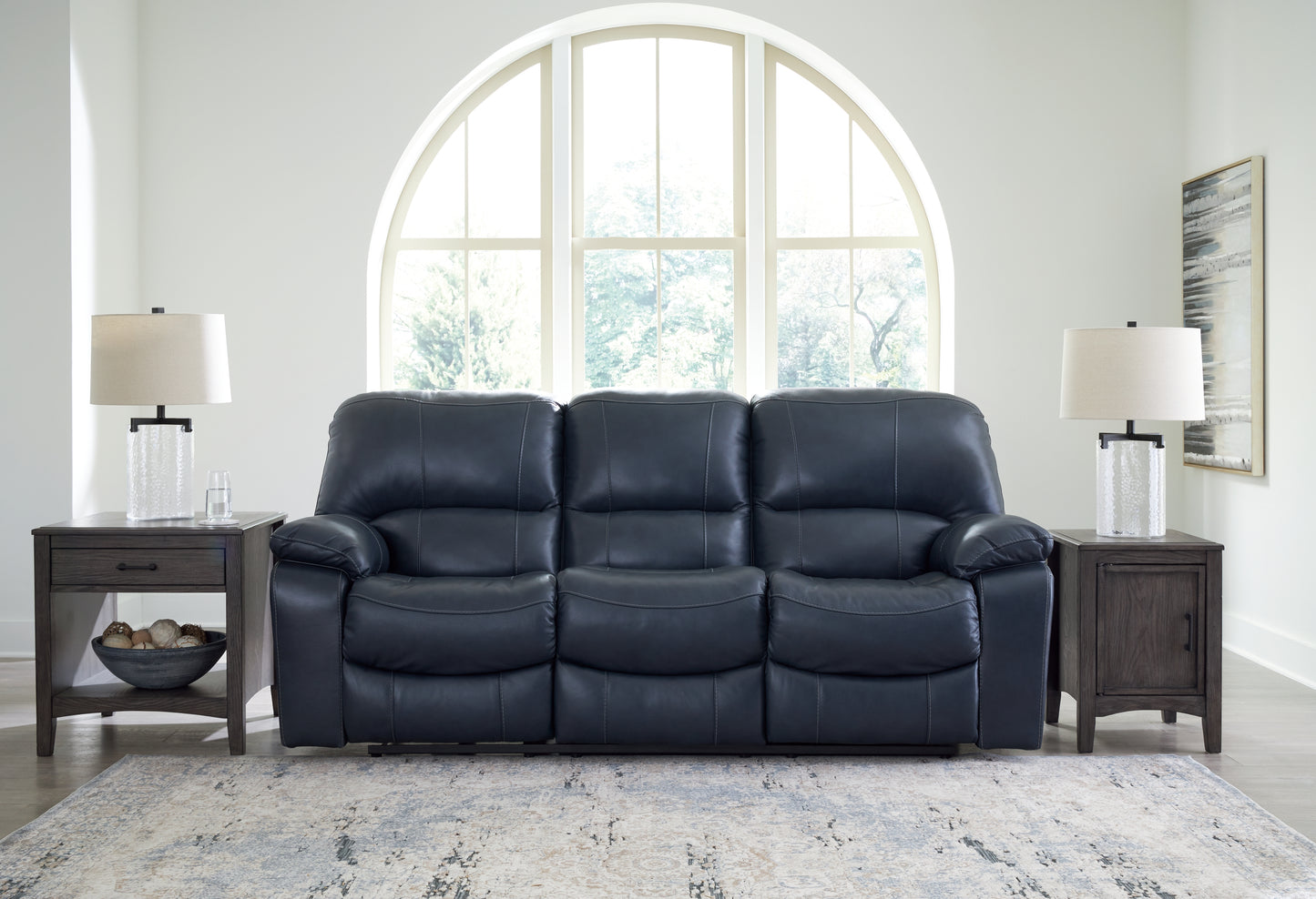 Bradenton Furniture Outlet - Ashley Furniture - Leesworth Living Room - Reclining Power Sofa / Ocean - U4380987
