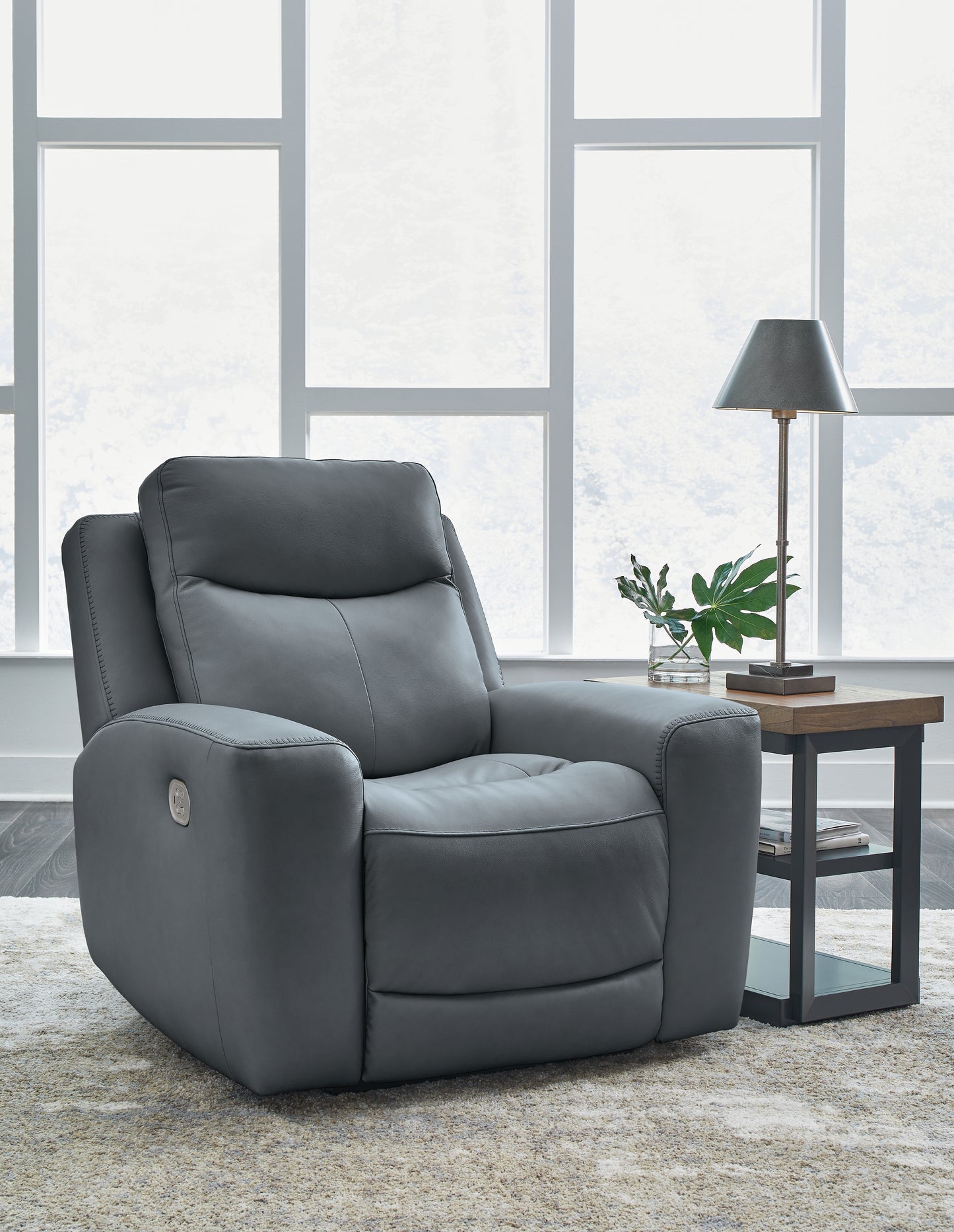 Bradenton Furniture Outlet - Ashley Furniture - Mindanao Living Room - PWR Recliner/ADJ Headrest / Steel - U5950413